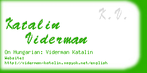 katalin viderman business card